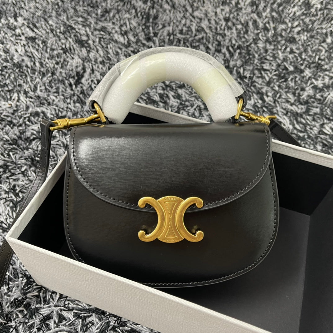 BESACE TRIPHOME 17 CALFSKIN BLACK - Product Image 2