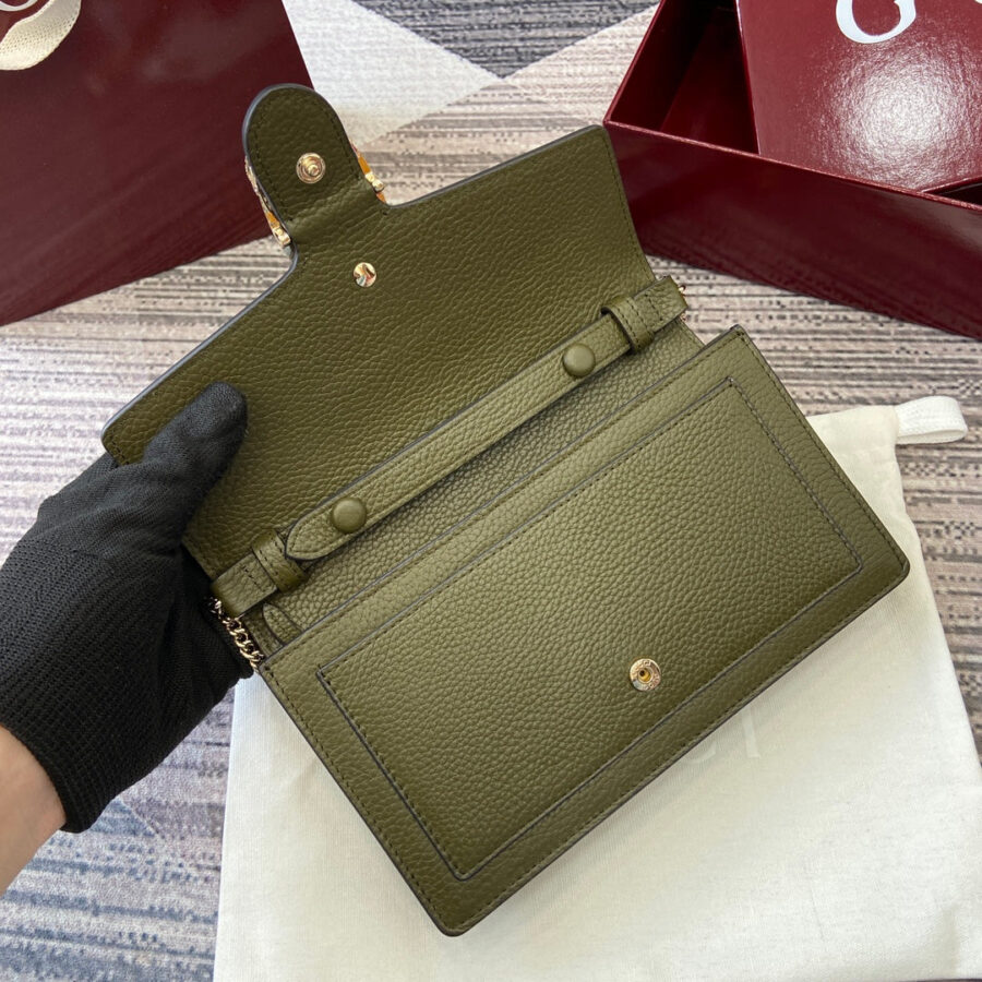 GG Dionysus Chain bag 20cm Green Grained Leather 339610 | Studio Nafay