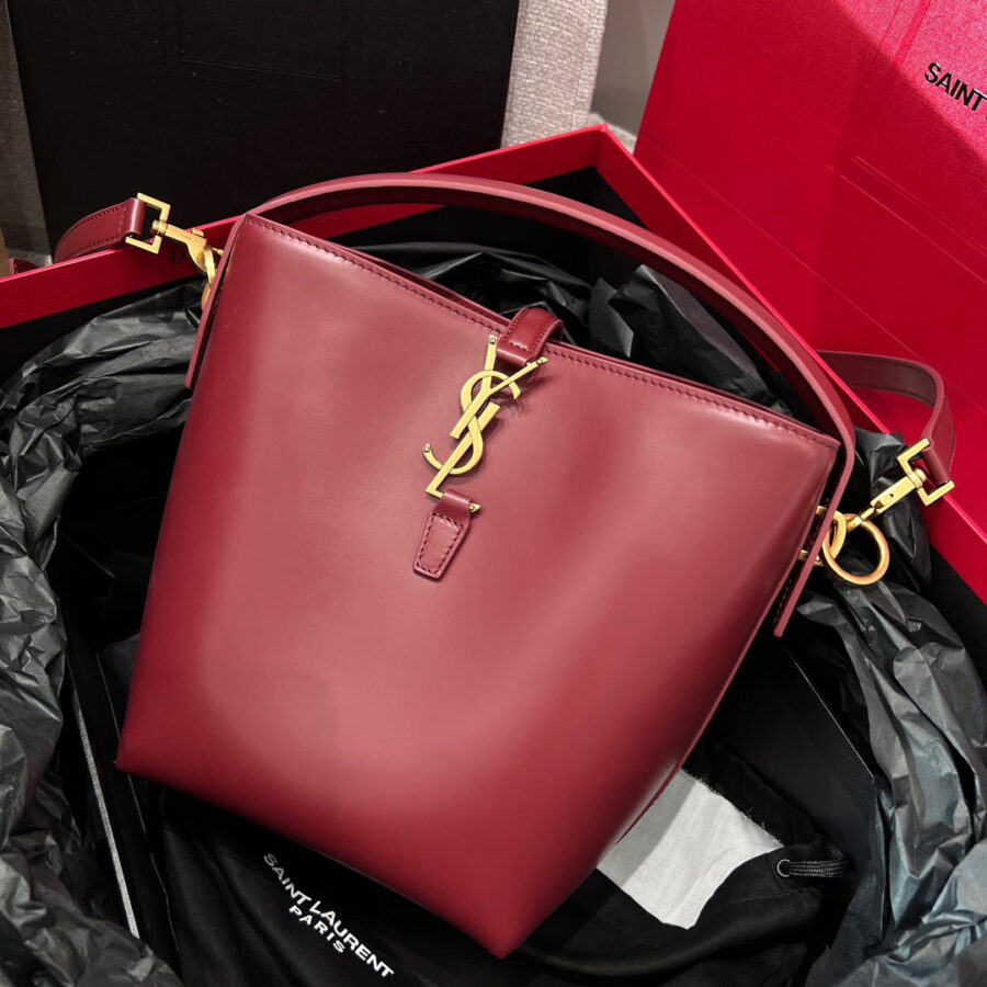Le 37 Bucket Bag 20cm Red Gold Cowhide | Studio Nafay