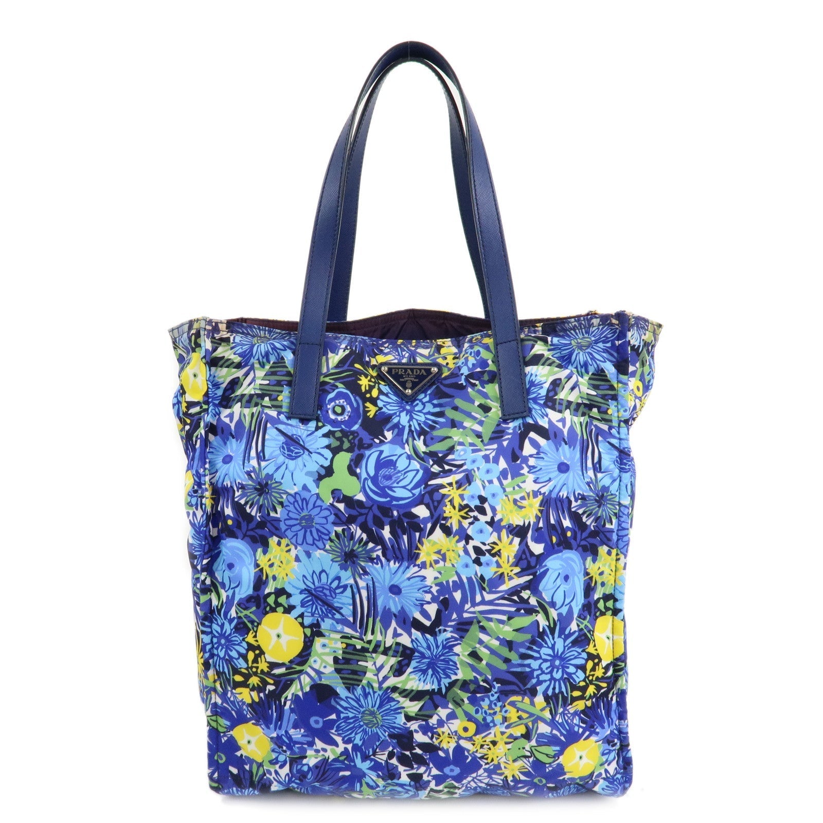 Prada Tote blue bag – front view