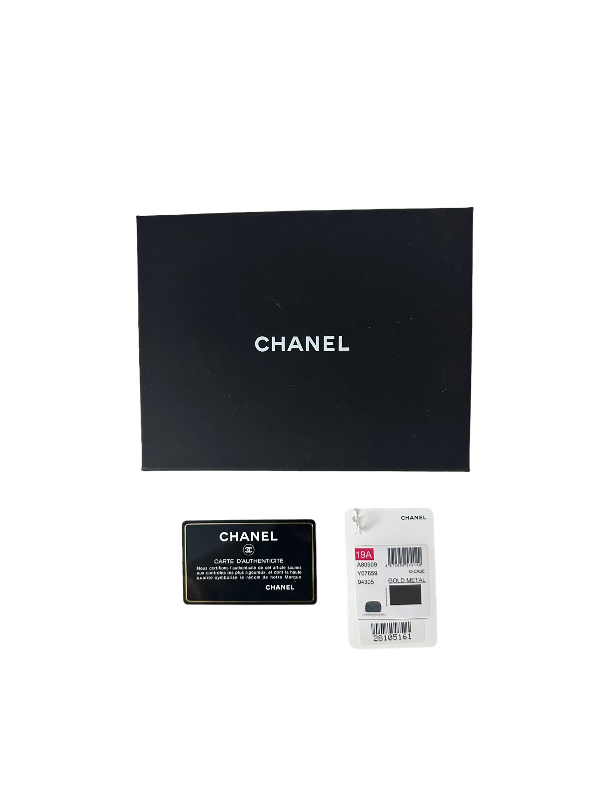 Chanel Black Lambskin Leather Quilted O-case Pouch Clutch