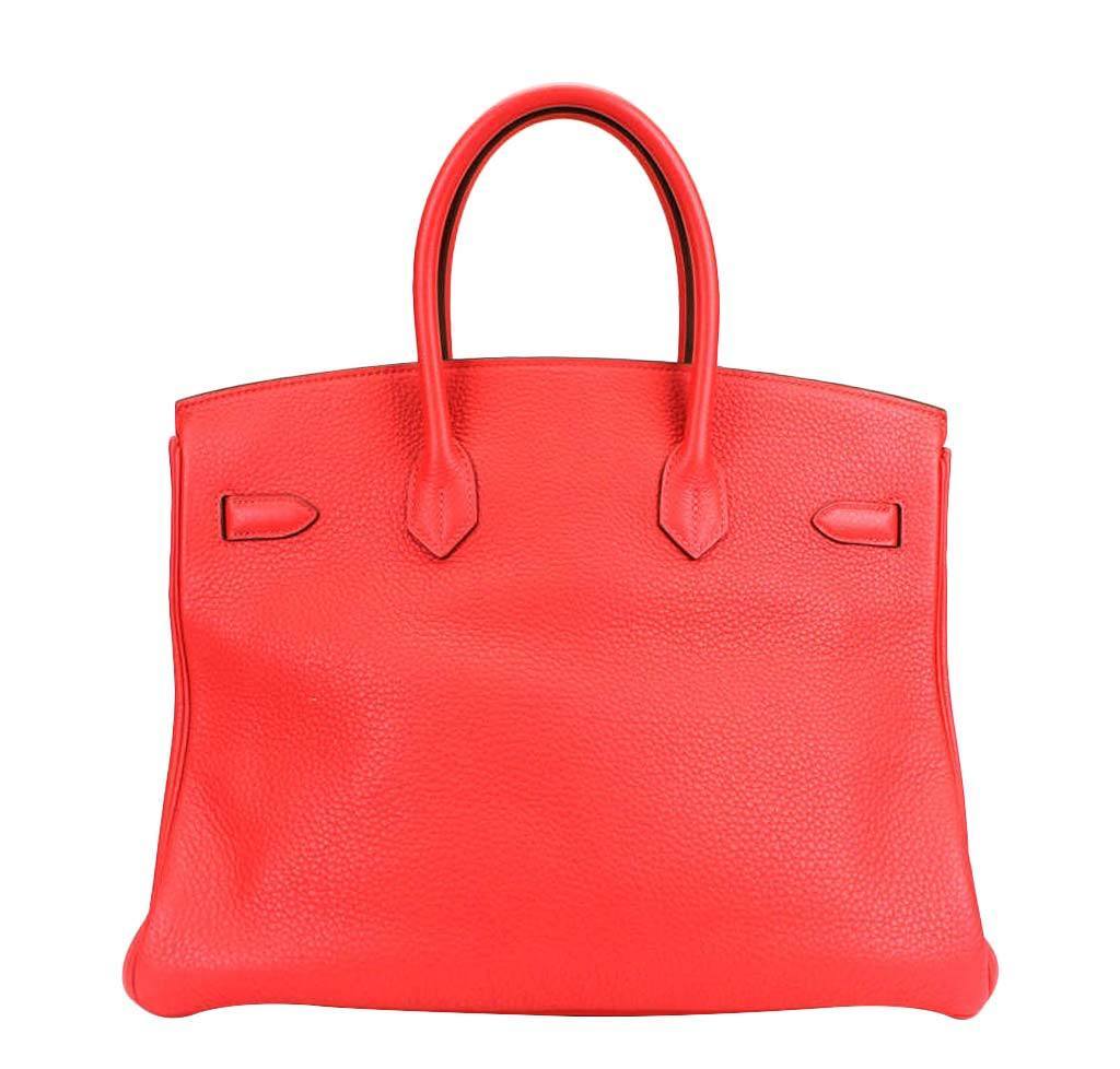 Hermes handbag rose – front view