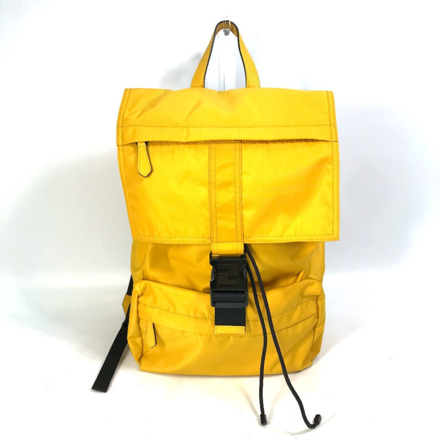 Fendi Backpack yellow bag – front view