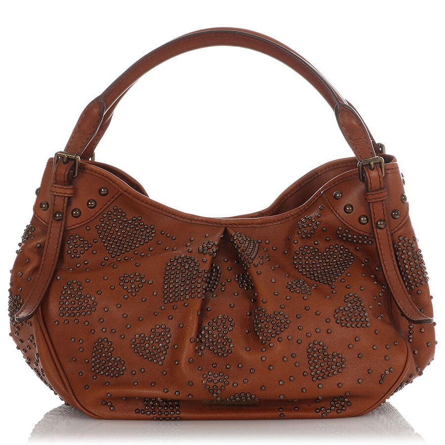 Burberry Brown Studded Heart Hobo | Studio Nafay