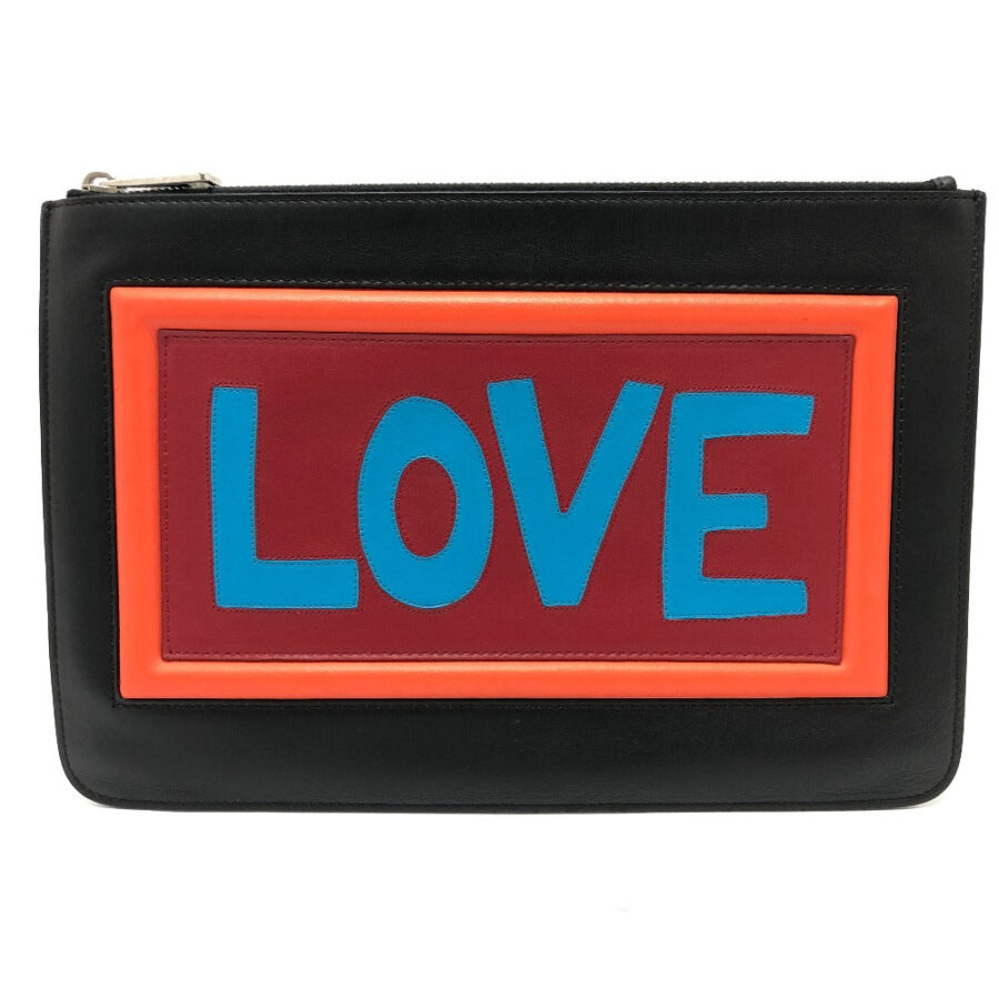 Fendi Clutch black bag – front view