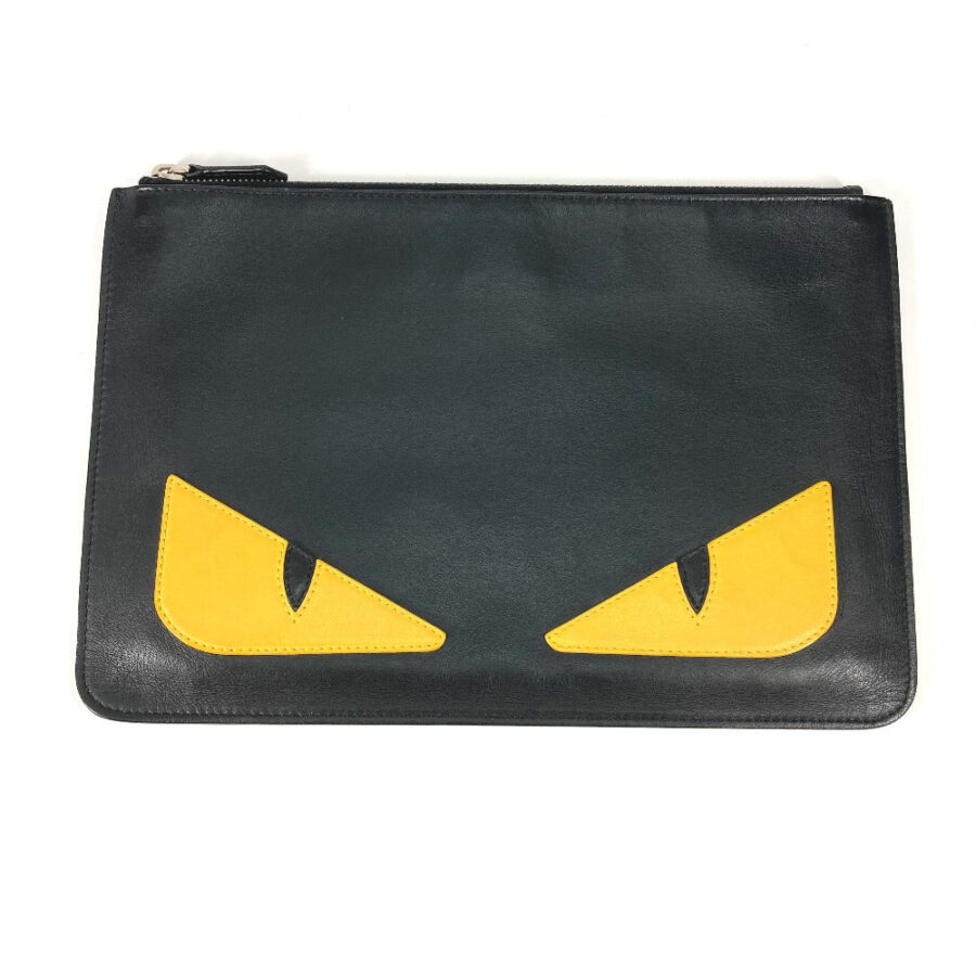 Fendi Clutch black bag – front view