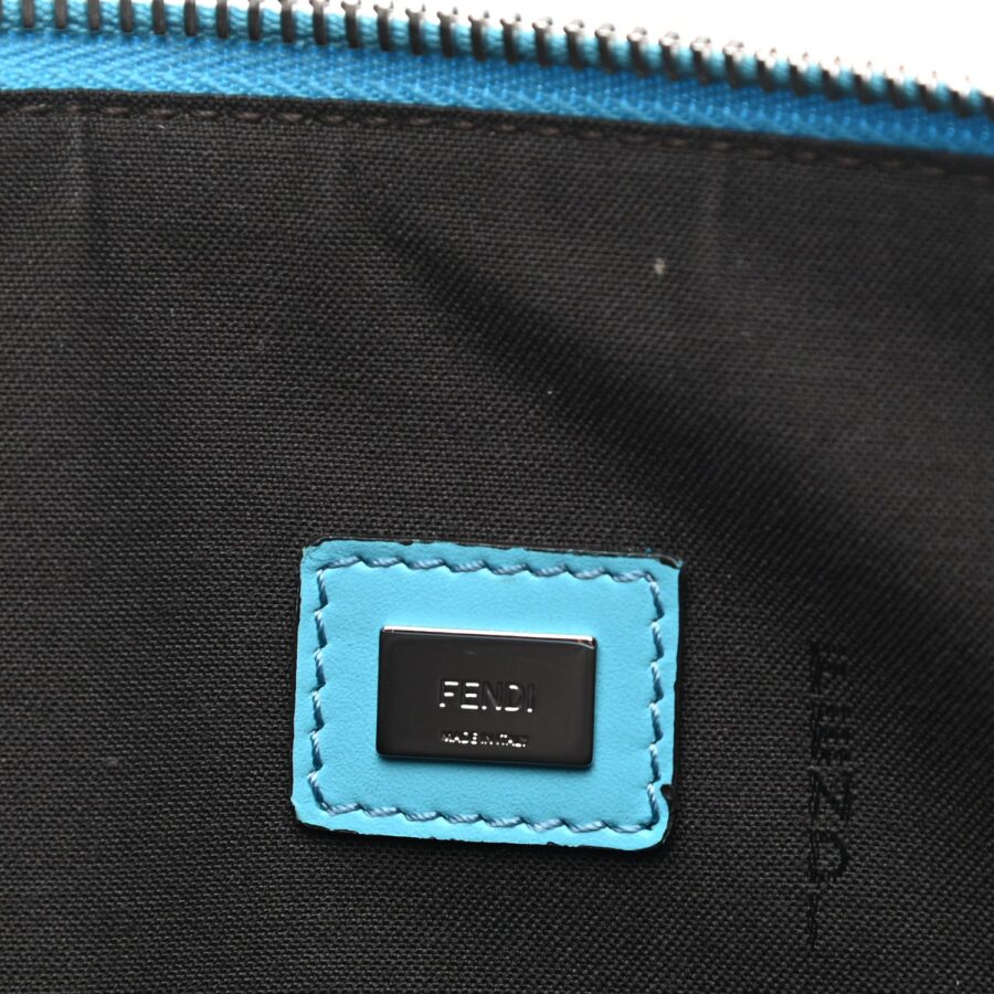 FENDI ROMA EMBOSSED LOGO LARGE POUCH CLUTCH BAG | Studio Nafay