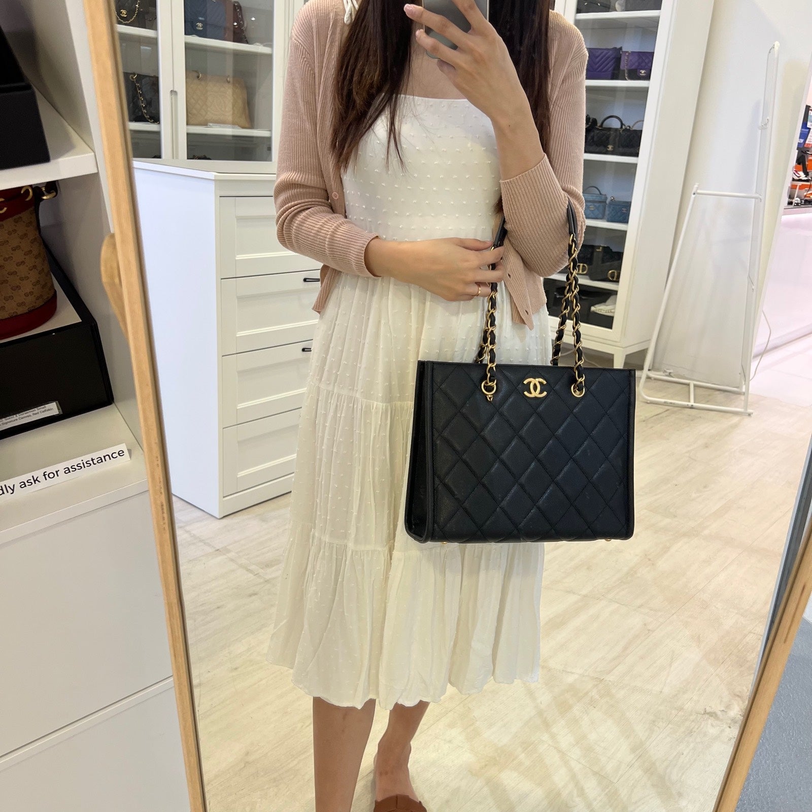 Chanel 24A “2-in-1” Small Tote In Black Caviar And AGHW (model: )
