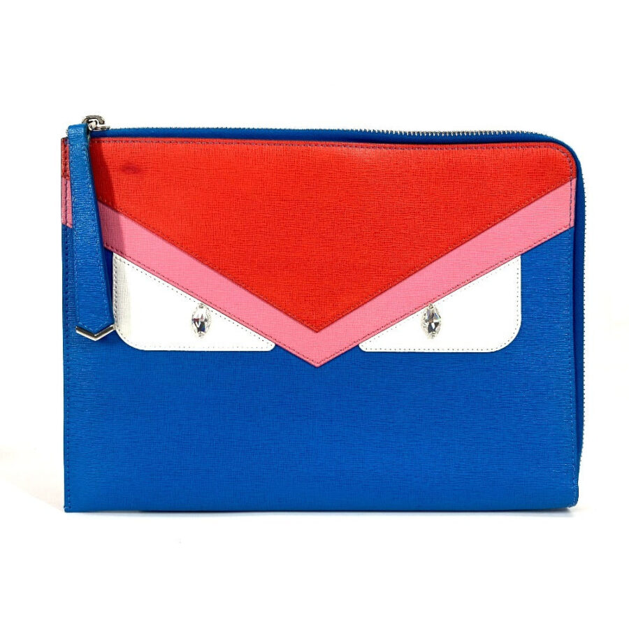 Fendi Clutch blue bag – front view