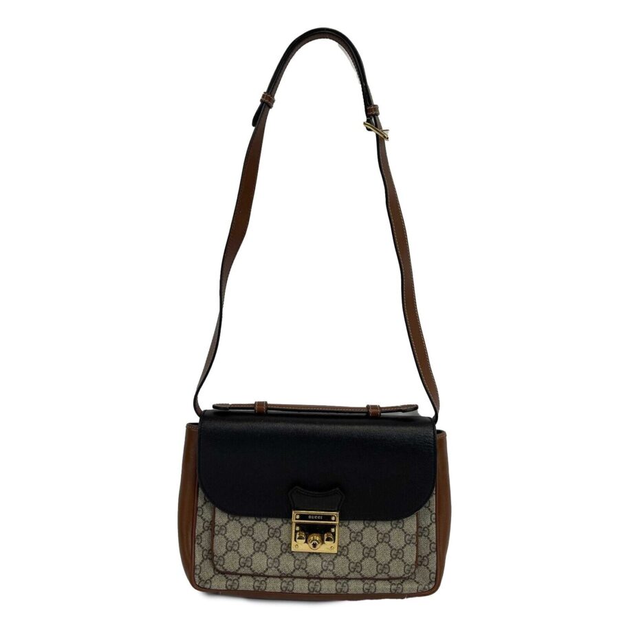 GUCCI - Padlock Mini Monogram Brown Top Handle - Crossbody / Shoulder Bag | Studio Nafay