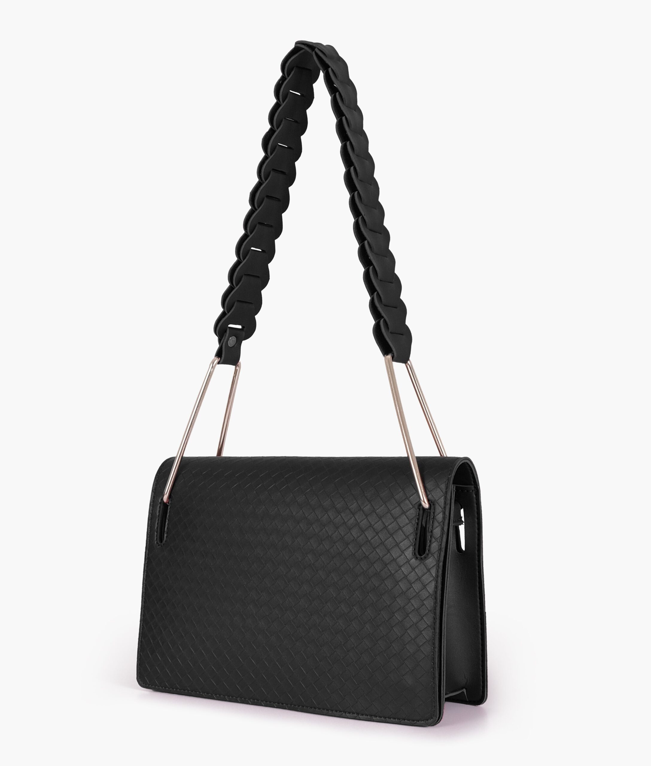 Black loop strap shoulder bag | Studio Nafay