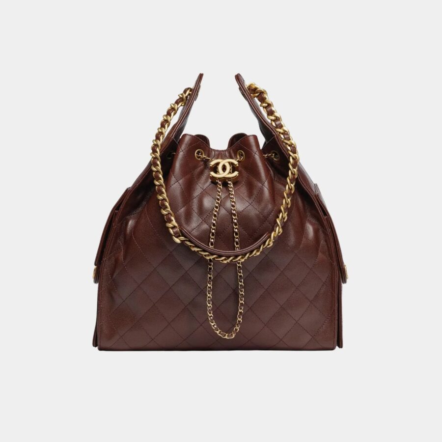 Chanel handbag gold – front view
