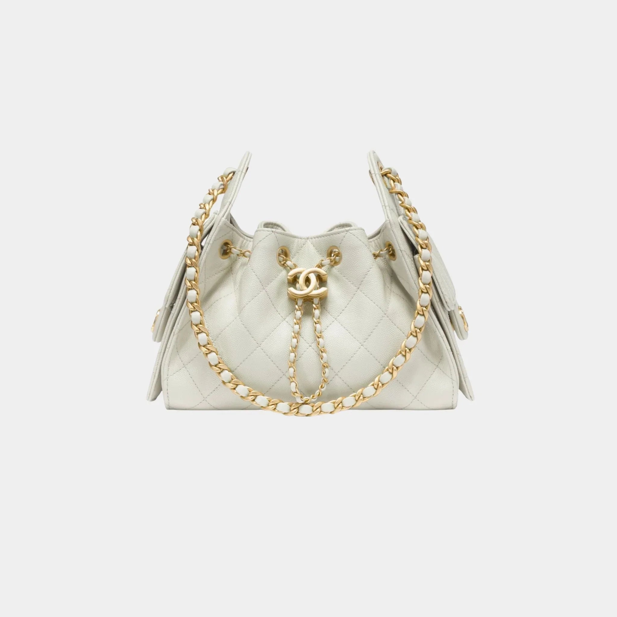 Chanel handbag gold – front view