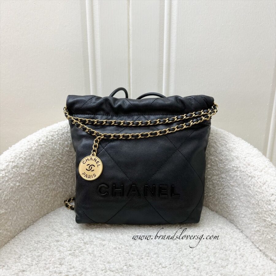 Chanel Hobo black bag – front view