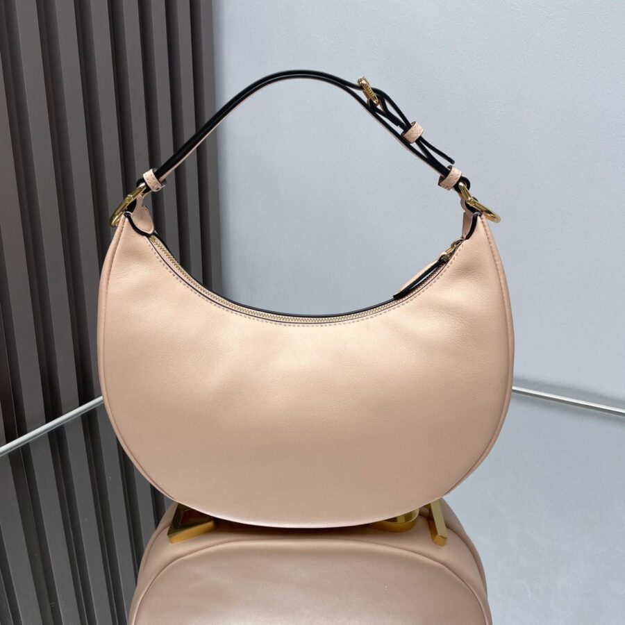 FENDIGRAPHY MEDIUM 29 IN BISQUE SMOOTH LAMBSKIN GOLD HARDWARE | Studio Nafay