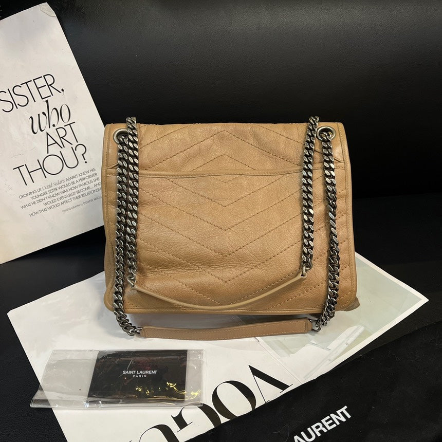 Saint Laurent Medium Niki Crossbody Bag Milk Tea Color - Product Image 2