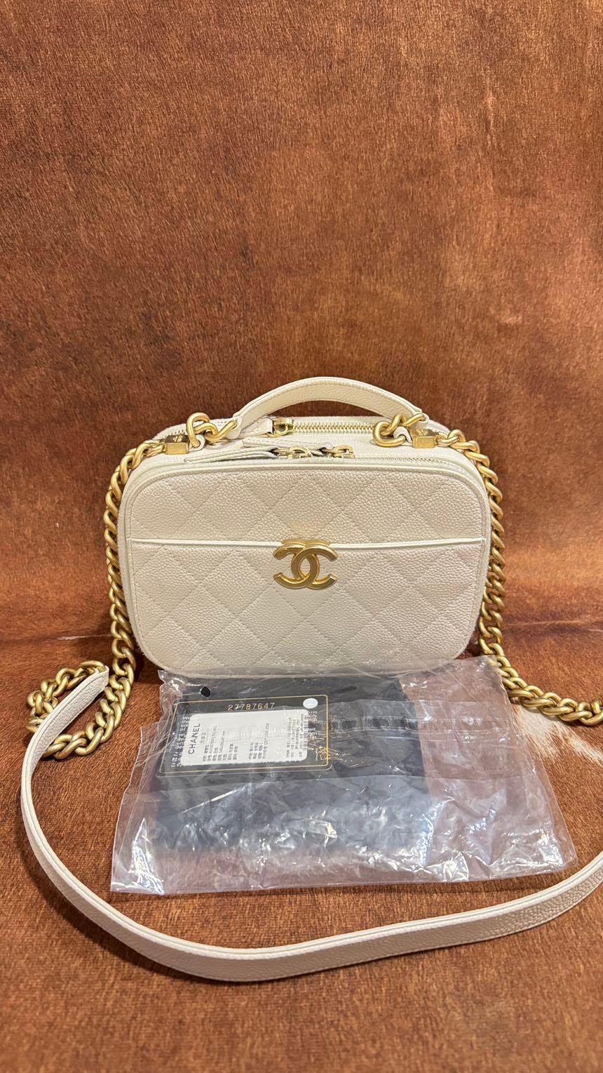 Chanel Way Camera Bag Off-white Leather Crossbody