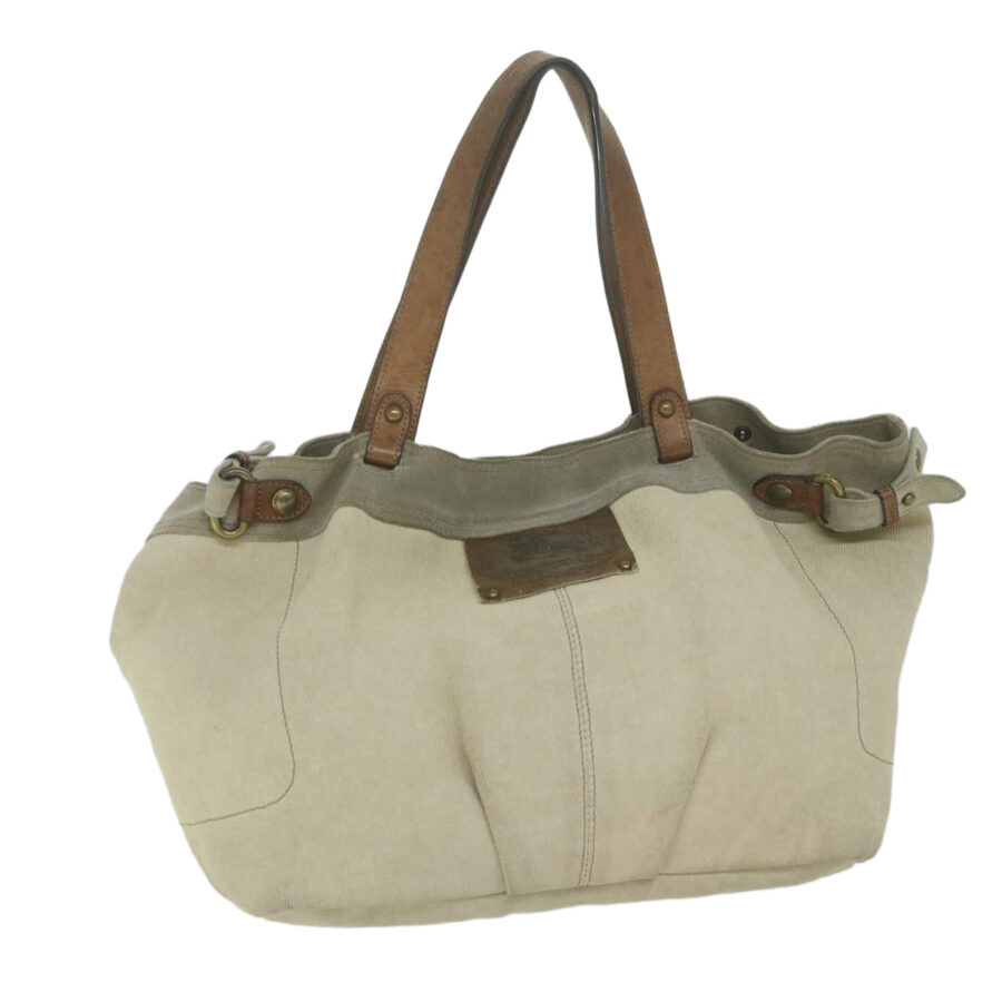 BURBERRY Blue Label Tote Bag Canvas Beige Auth ti1476 | Studio Nafay