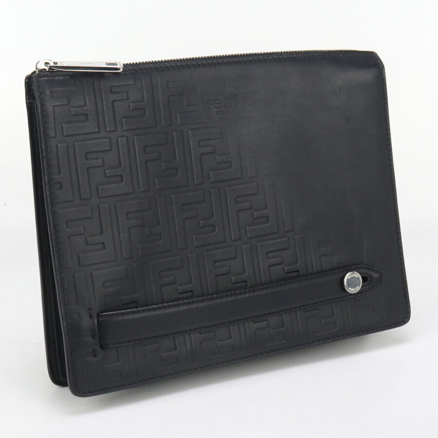 Fendi Clutch black bag – front view