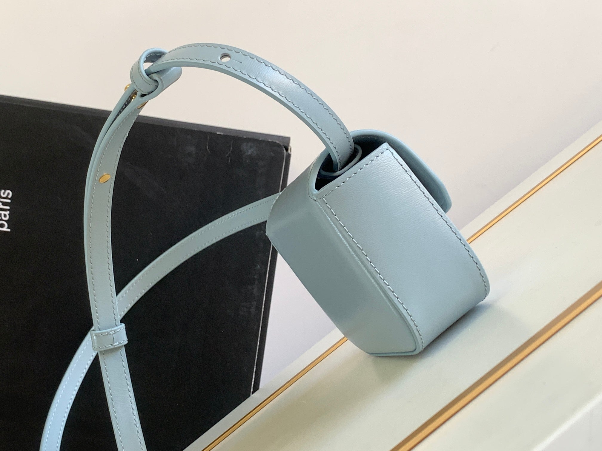 TEEN Triomphe 11CM Light BLUE Calfskin